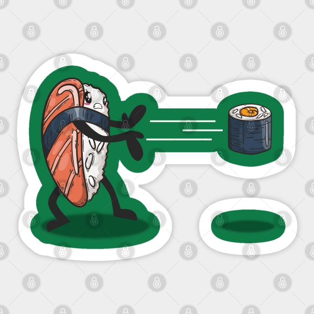 Sushi Fighter Sticker by benyamine